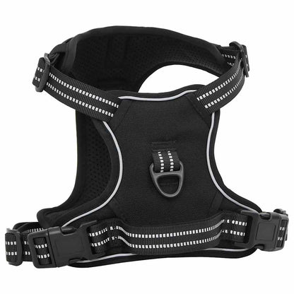 Arnés Para Perros Con Bandas Reflectantes Ajustables Negro L_2