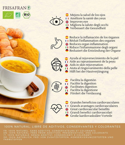 Cúrcuma Latte Ecológica En Polvo | Calidad | Frisafran 500 G_3