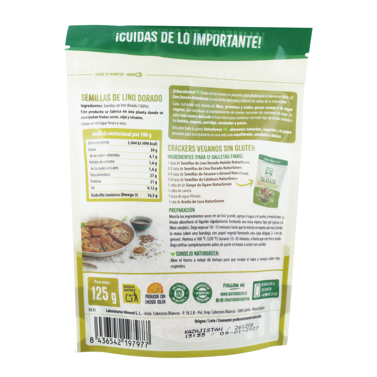 Lino dorado NaturGreen 125 g