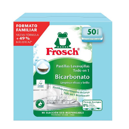 Pastillas lavavajillas bicarbonato Frosch 50 uds