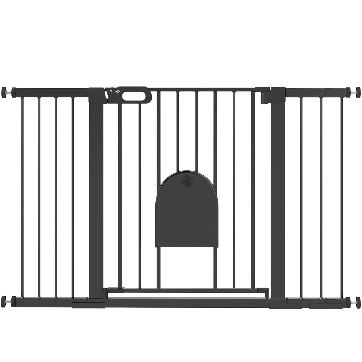 Pawhut Barrera De Seguridad Para Escaleras Y Puertas 75-131 Cm Negro_1