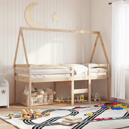 Techo De Cama Infantil Madera Maciza Pino 199x80,5x88 Cm_1