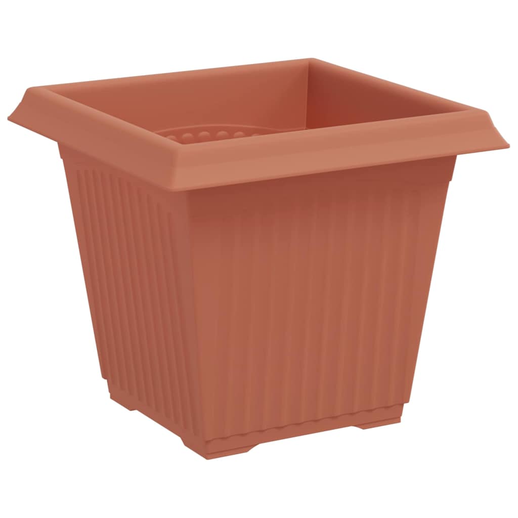 Macetas 24 Pcs Rojo Ladrillo 16 X 16 X 14 Cm Plástico_5
