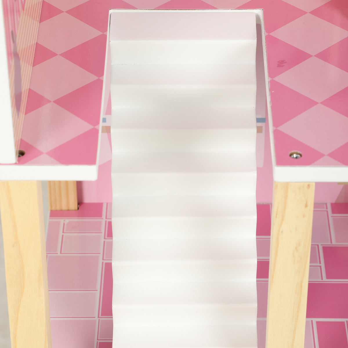 Casa De Muñecas Aiyaplay Mdf, Madera De Pino Rosa 59x23.6x69.5 Cm_3