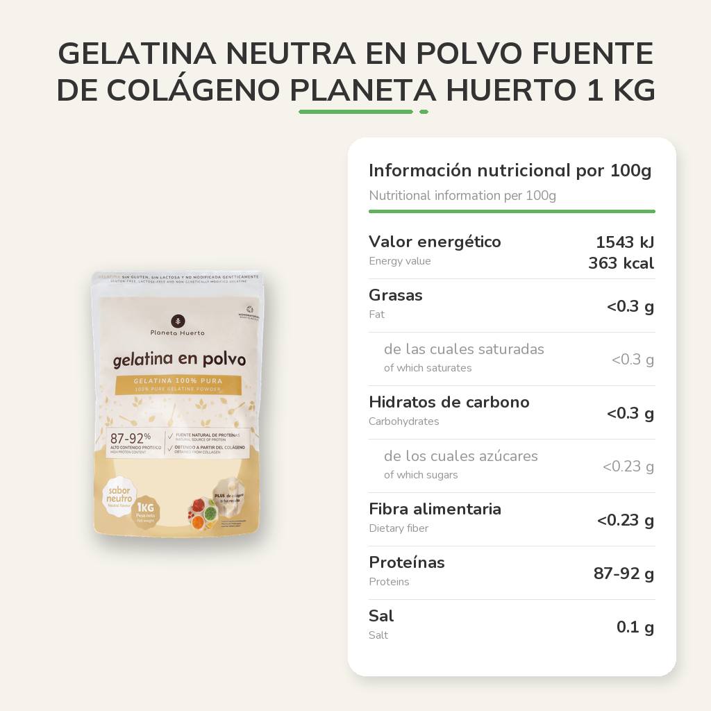 Información nutricional