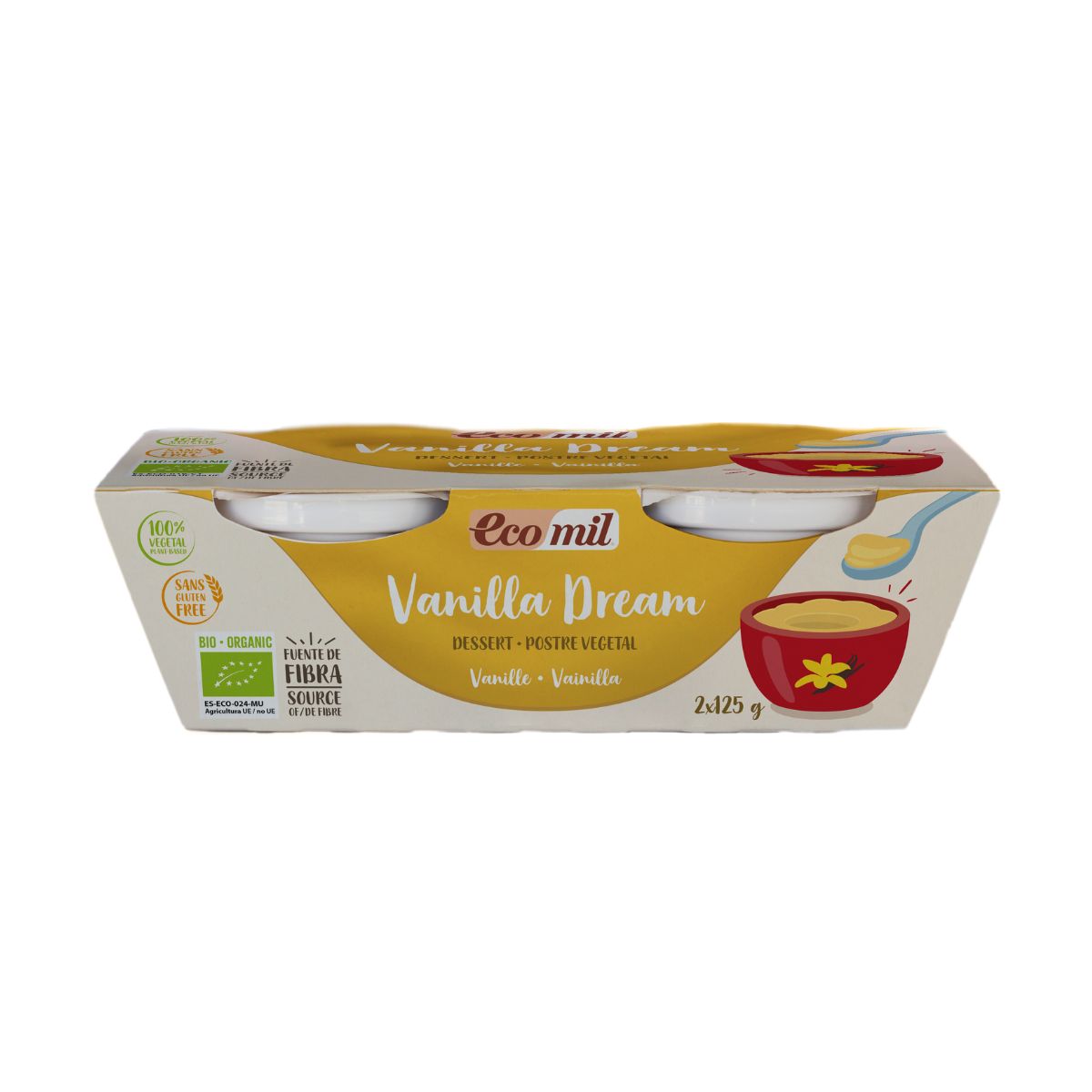 Postre Vainilla Dream Bio Ecomil 2 uds de 125 g