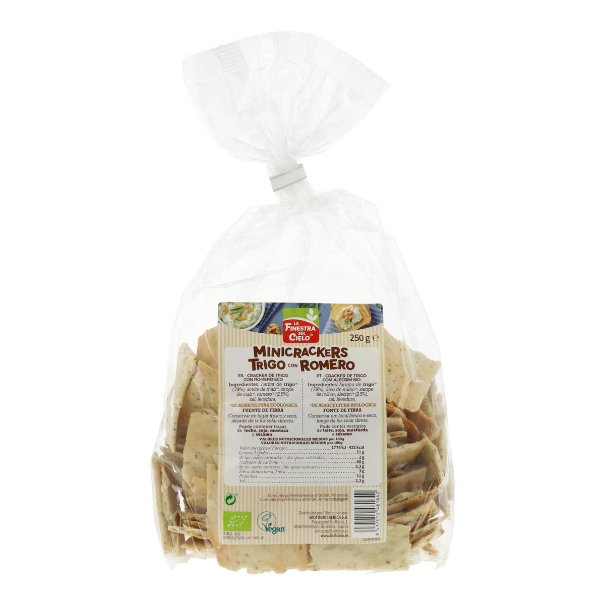 Mini crackers de Trigo con Romero La Finestra Sul Cielo 250 g