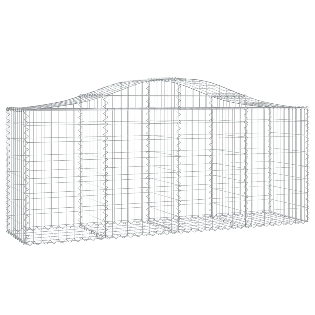 Cestas De Gaviones 11 Uds Forma De Arco Hierro 200x50x80/100 Cm_2