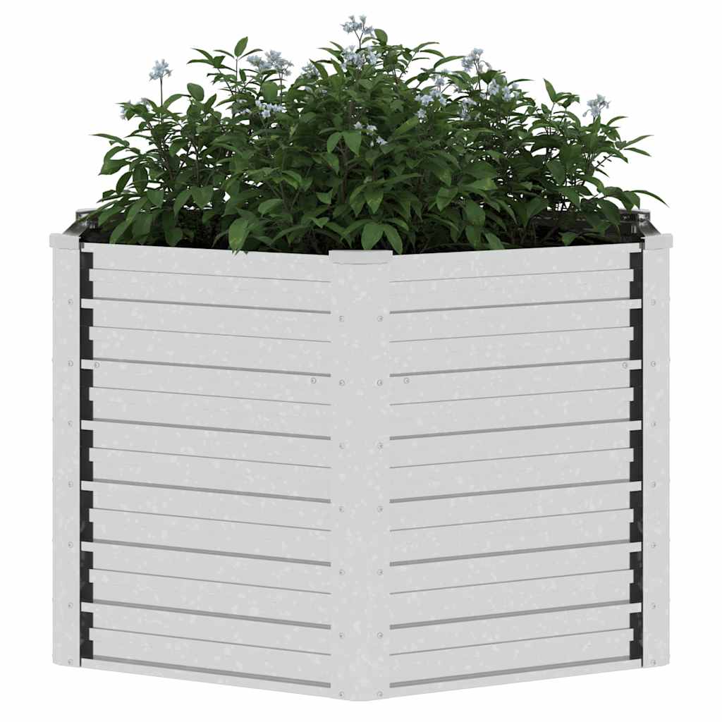 Arriate De Acero Galvanizado Plateado 129x77 Cm_3