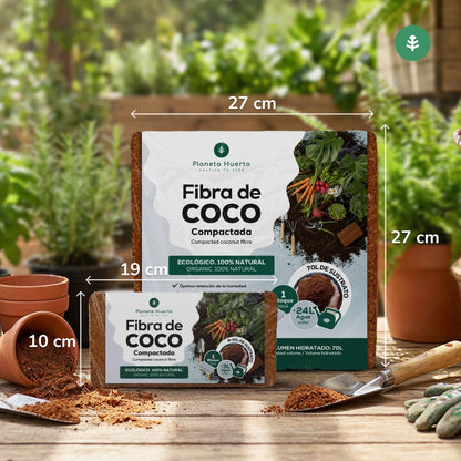 Sustrato Fibra de Coco Planeta Huerto 140 Litros