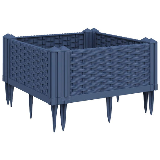 Jardinera Con Clavijas Pp Azul Gris 42,5x42,5x28,5 Cm_0