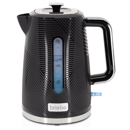 Briebe Elegance Hervidor Agua Eléctrico 1,7l Inalámbrico Ebullición Rápida, Libre De Bpa, Base De 360°, Kt1168blk,negro_0
