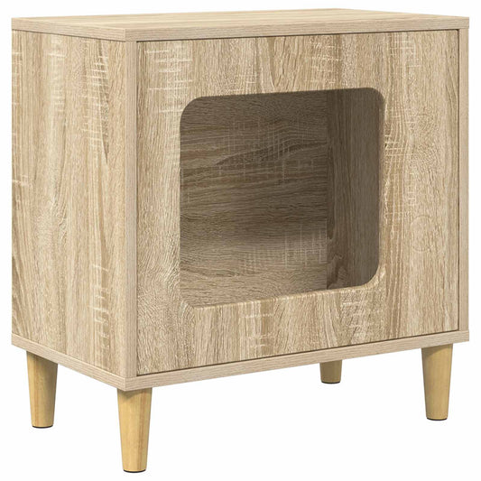 Casa Para Gatos Sonoma 51 X 30 X 52 Cm Madera De Ingeniería_0