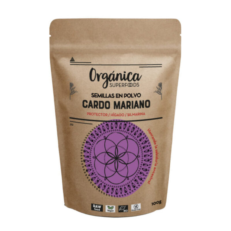 Semillas De Cardo Mariano Bio En Polvo 100g - Orgánica Superfoods_0