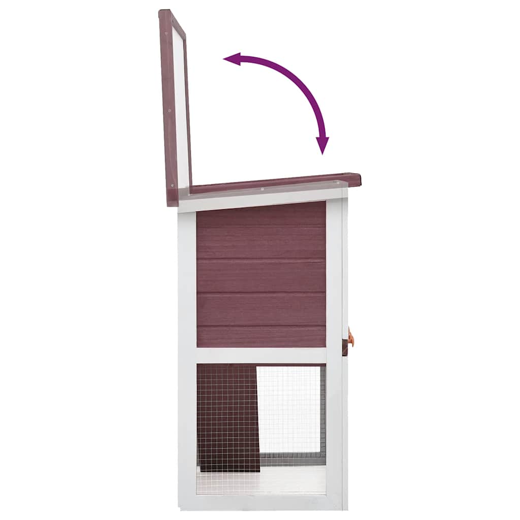 Jaula Conejera Con 1 Puerta Madera Marrón_5