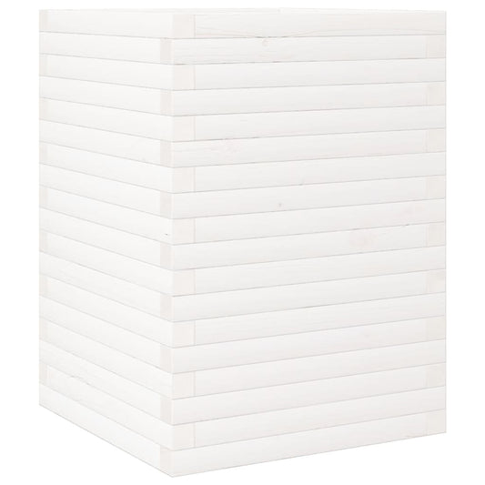 Jardinera Madera Maciza De Pino Blanco 50x50x68,5 Cm_0