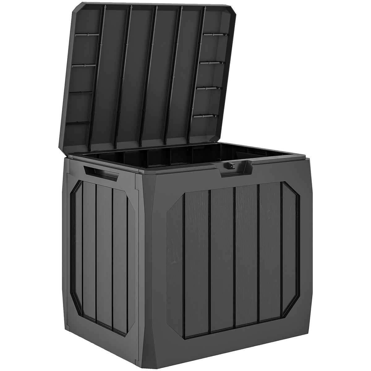 Baúl De Exterior Outsunny Pp Negro 56x45x53 Cm_0