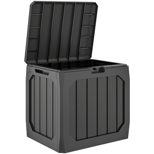 Baúl De Exterior Outsunny Pp Negro 56x45x53 Cm_0