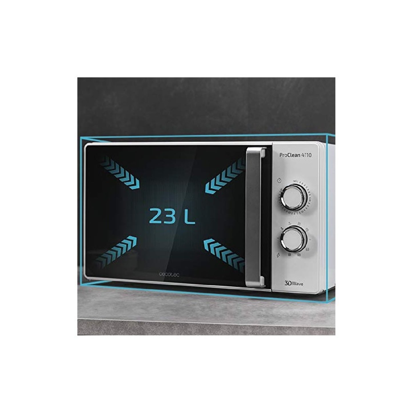 Microondas Con Grill Proclean 4110. 700w Potencia, Grill De 800 W, Capacidad 23 L, Revestimiento Ready2clean, Tecnología 3d Wave, Temporizador 30min_2