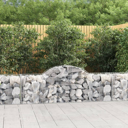 Cestas De Gaviones 6 Uds Forma De Arco Hierro 200x50x60/80 Cm_1