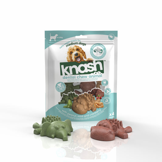 Knash Snack Dental Animales Para Perro M 2 Boslas X 4 Uds_0