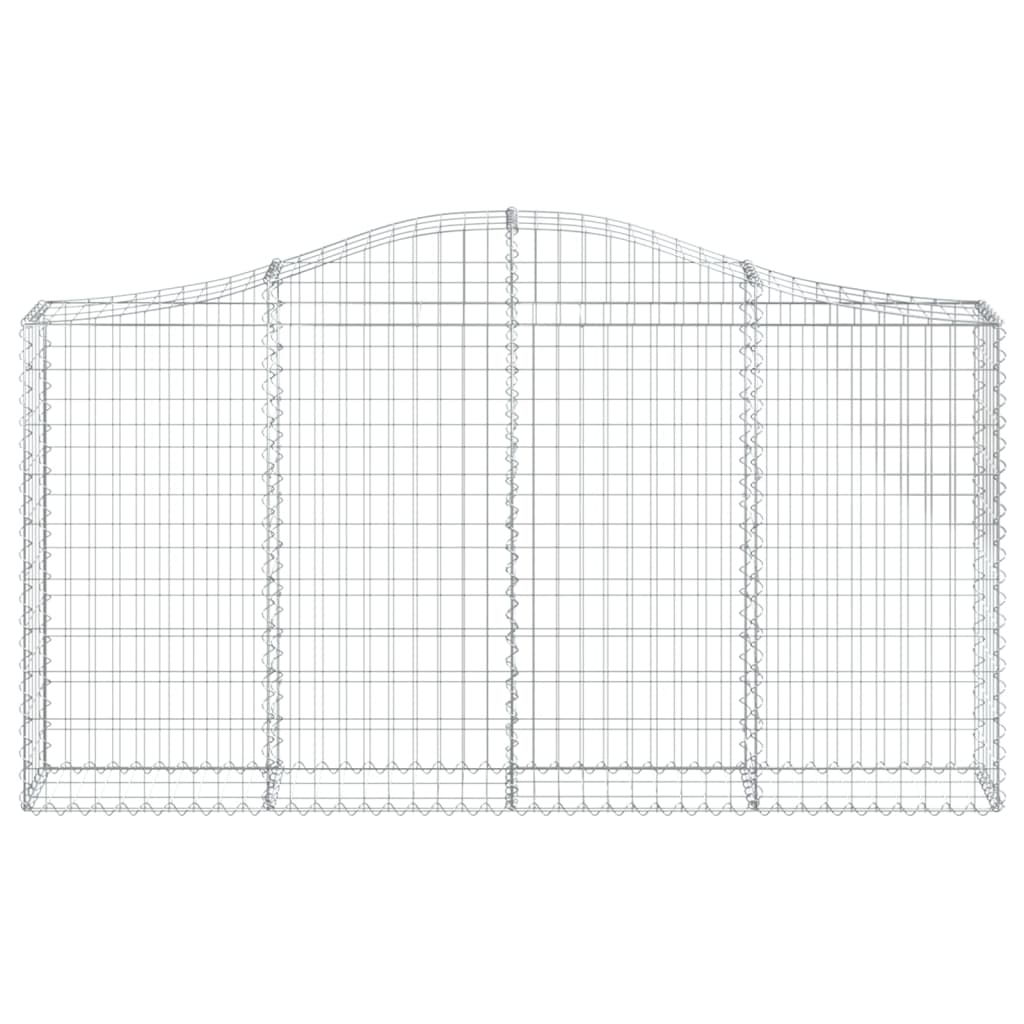 Cestas De Gaviones 3 Uds Forma De Arco Hierro 200x30x100/120 Cm_3