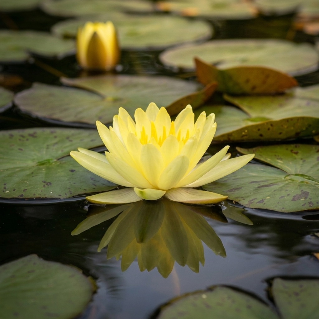 Nenúfar Amarillo - Nymphaea Marliacea - 1x Nenúfar Multiflor Con Cesta_1