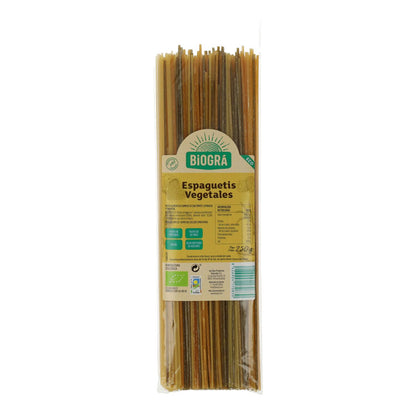 Espagueti con verduras Biogra 250 g