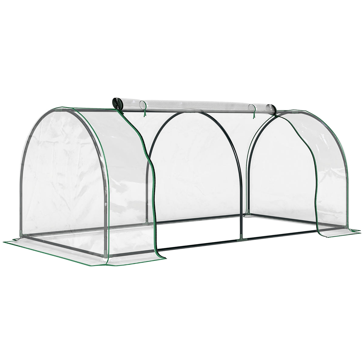 Outsunny Invernadero Caseta 200x100x80 Cm Para Jardín Terraza Cultivo De Plantas_0