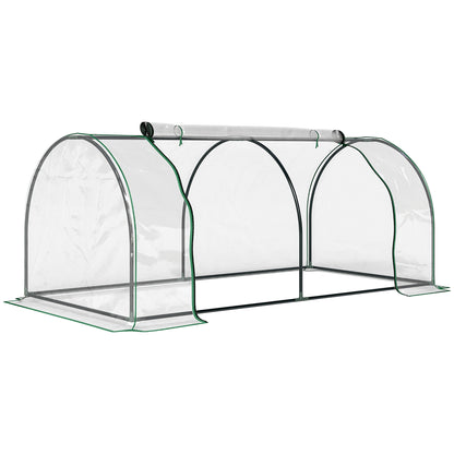 Outsunny Invernadero Caseta 200x100x80 Cm Para Jardín Terraza Cultivo De Plantas_0