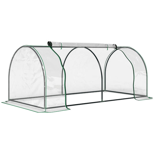 Outsunny Invernadero Caseta 200x100x80 Cm Para Jardín Terraza Cultivo De Plantas_0