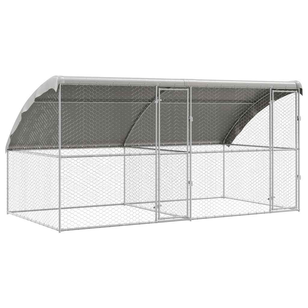 Refugio Para Perros 2 Pcs Plateado 4 X 2 X 2 M_0