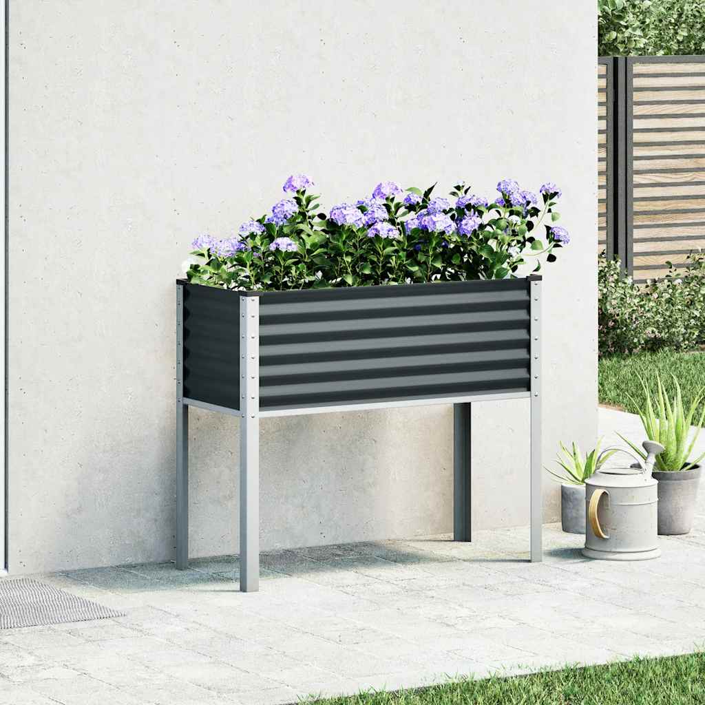 Jardinera De Acero Antracita 100x45x90 Cm_2