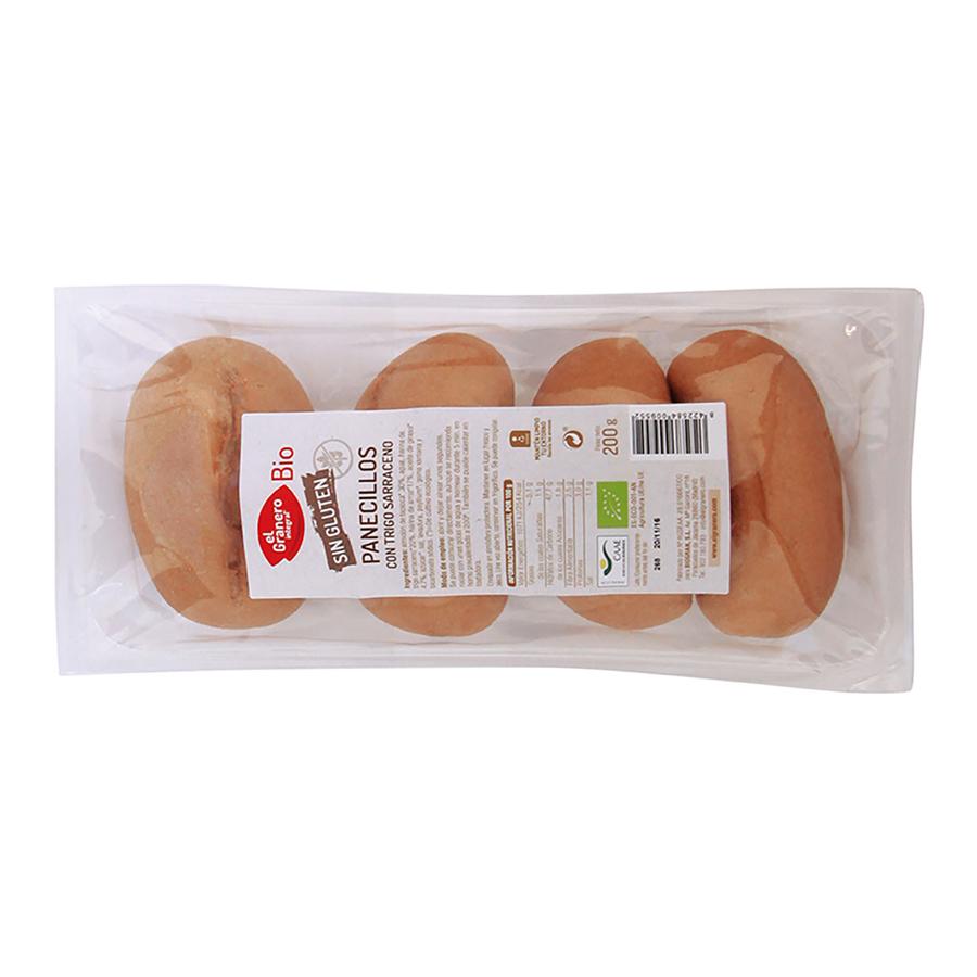 Panecillos de Trigo Sarraceno sin gluten bio El Granero, 4 x 50 g