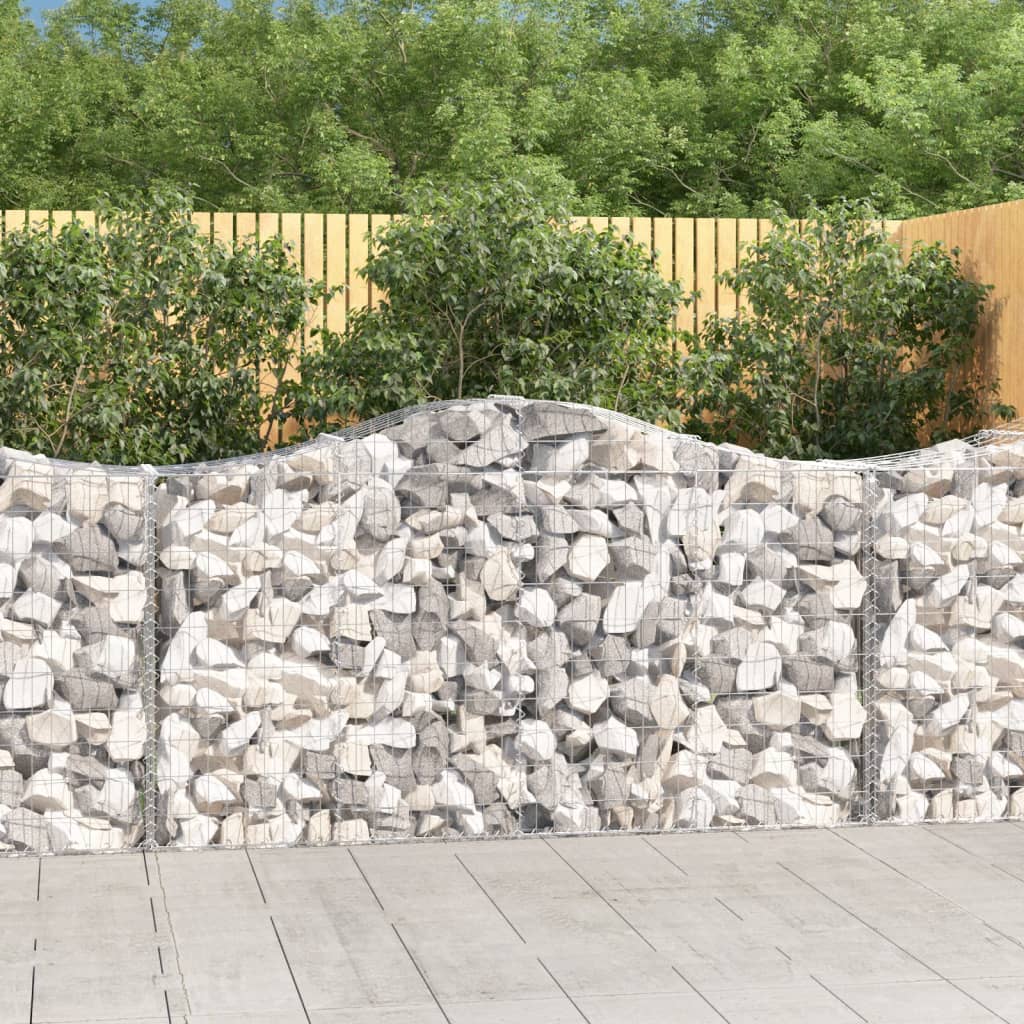 Cestas De Gaviones 10 Uds Forma De Arco Hierro 200x50x100/120cm_1
