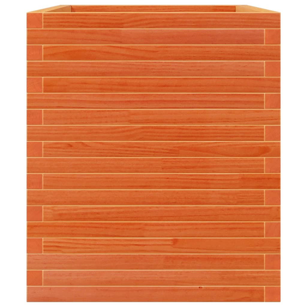 Jardinera Madera Maciza De Pino Marrón Cera 90x60x68,5 Cm_5