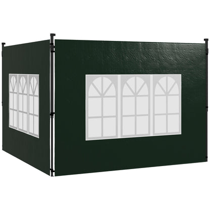 Paredes Laterales Outsunny Pe Verde Oscuro 293x193 Cm_0