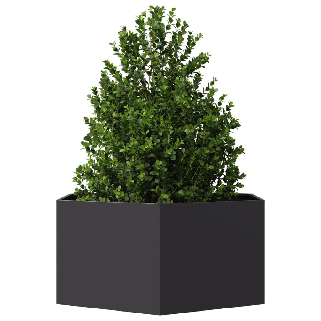 Jardinera Hexagonal Acero Negra 104x90x45 Cm_2