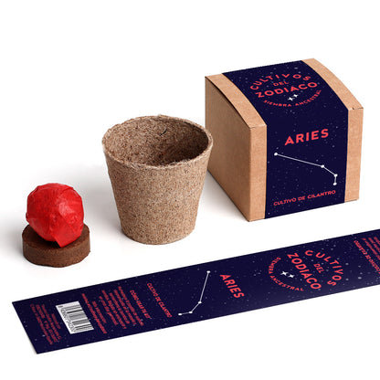Cultivos del Zodiaco – Aries, Kit de Cultivo con Semillas de Cilantro - Resetea_1