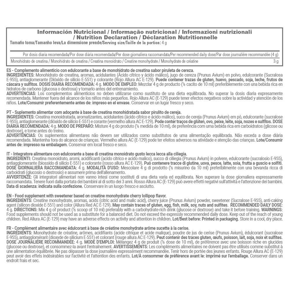 Creatina Monohidrato 200 Mesh - 500g - Lollipop - Aumento De La Masa Muscular - Masmusculo_4
