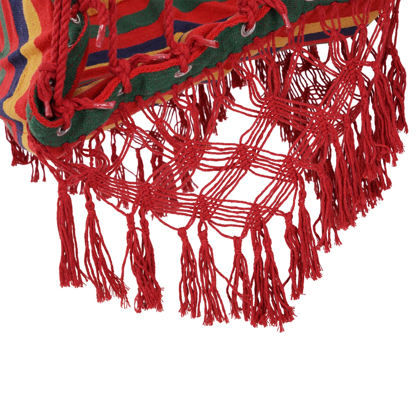 Outsunny Silla Colgante Algodón Poliéster 100 Kg Interior Exterior 100x60x100 Cm_3
