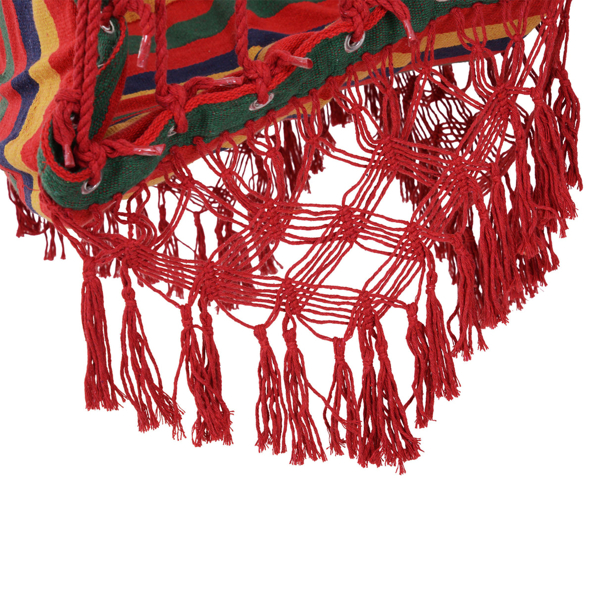 Outsunny Silla Colgante Algodón Poliéster 100 Kg Interior Exterior 100x60x100 Cm_3