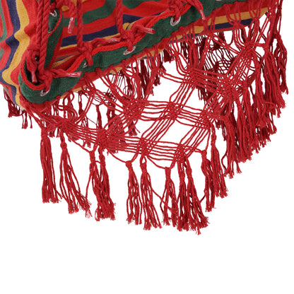 Outsunny Silla Colgante Algodón Poliéster 100 Kg Interior Exterior 100x60x100 Cm_3