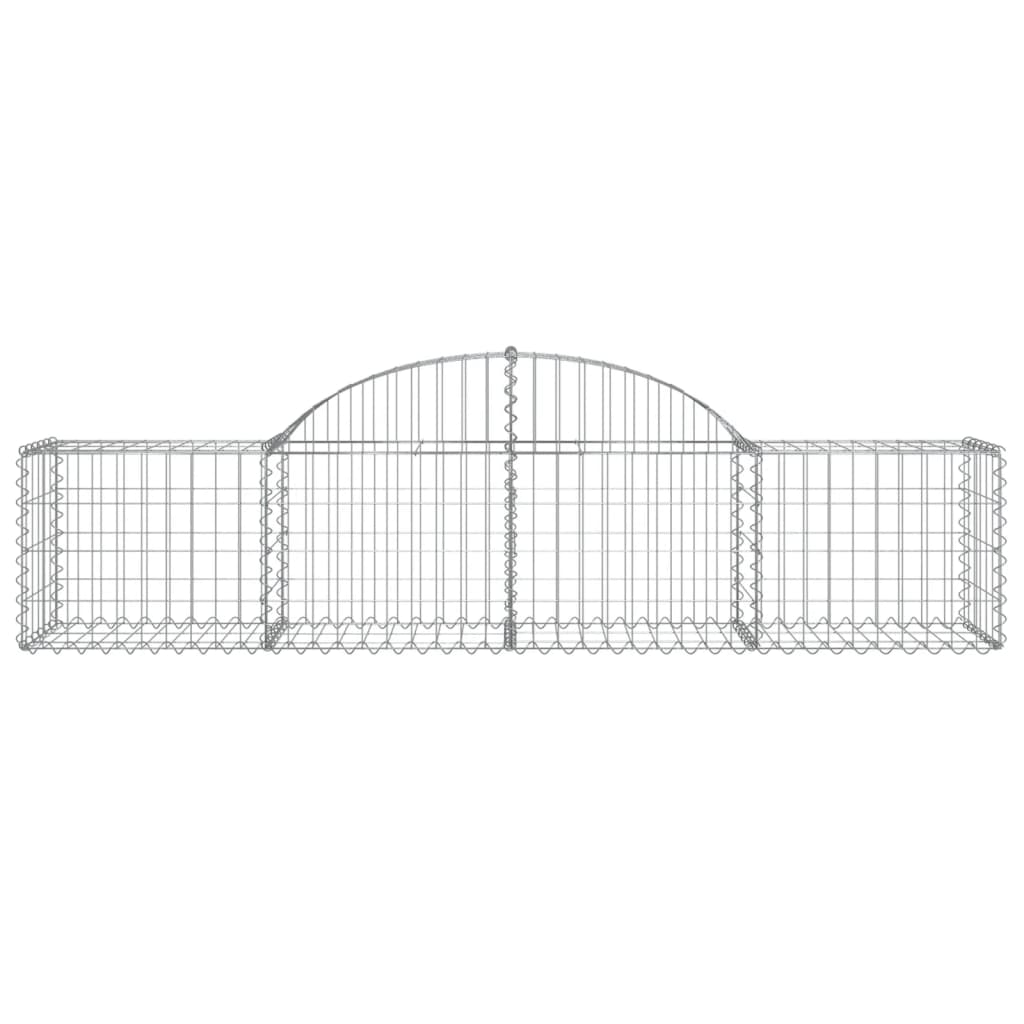 Cestas De Gaviones 2 Uds Forma De Arco Hierro 200x50x40/60 Cm_3