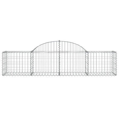 Cestas De Gaviones 5 Uds Forma De Arco Hierro 200x50x40/60 Cm_3