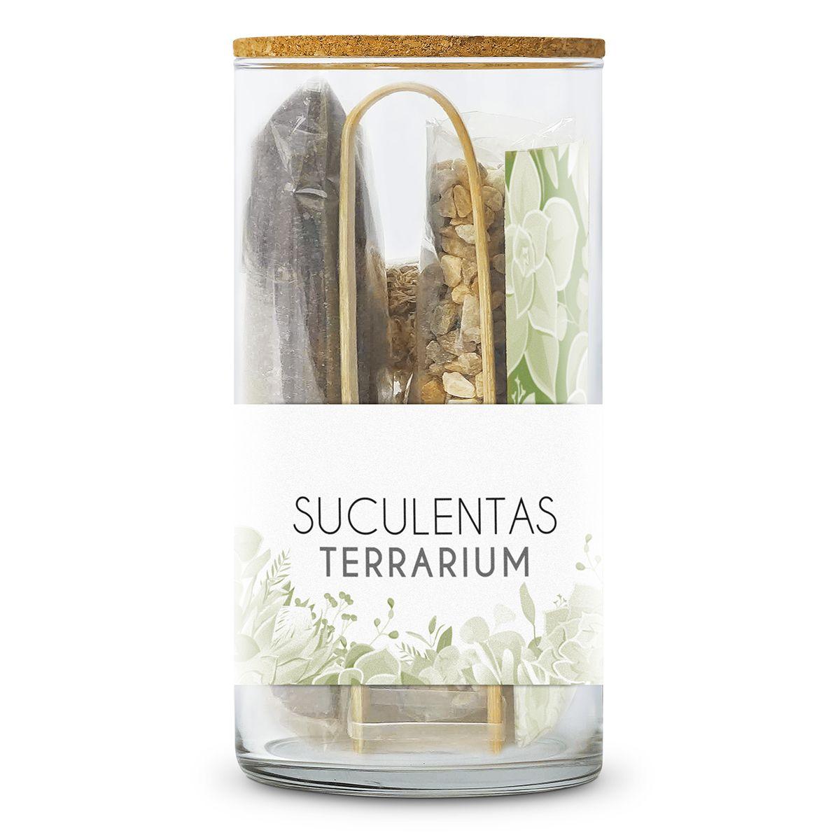 Kit Terrarium para Montar tu jardín de Suculentas, Garden Pocket