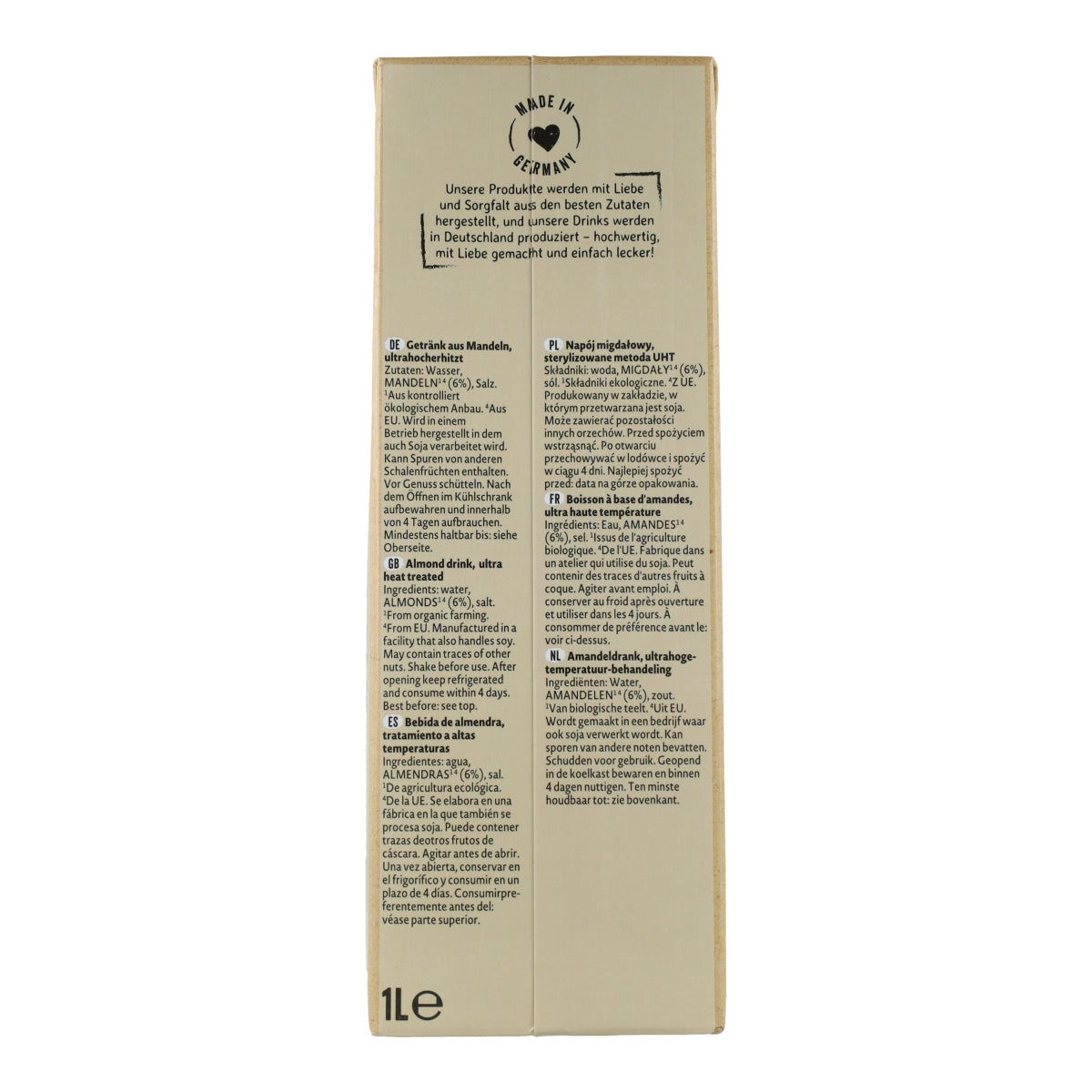 Bebida de Almendra Premiun & Pure BIO Natumi 1 L
