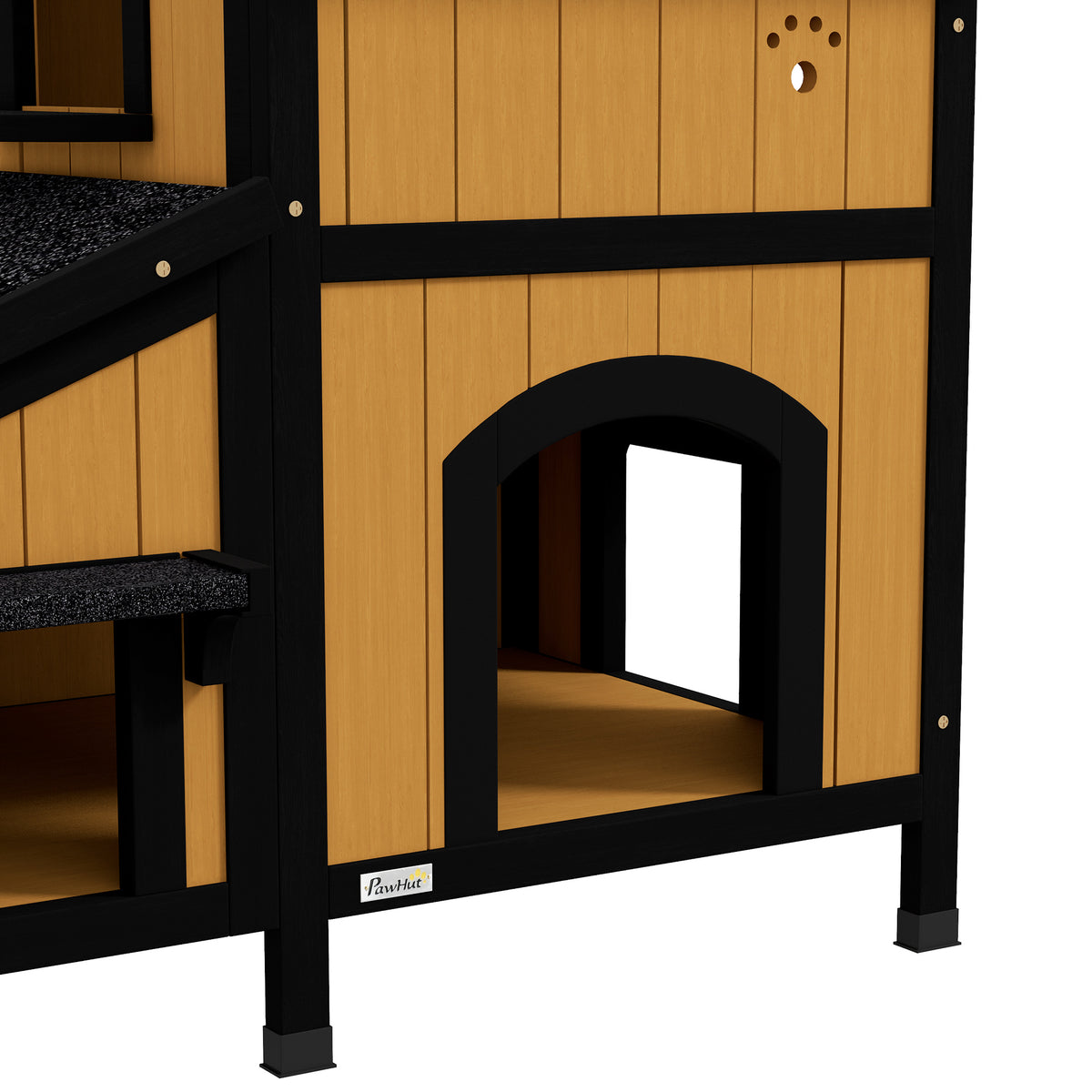 Pawhut Caseta Para Gatos De Madera Con Macetero 96x65x85,5 Cm Natural_4