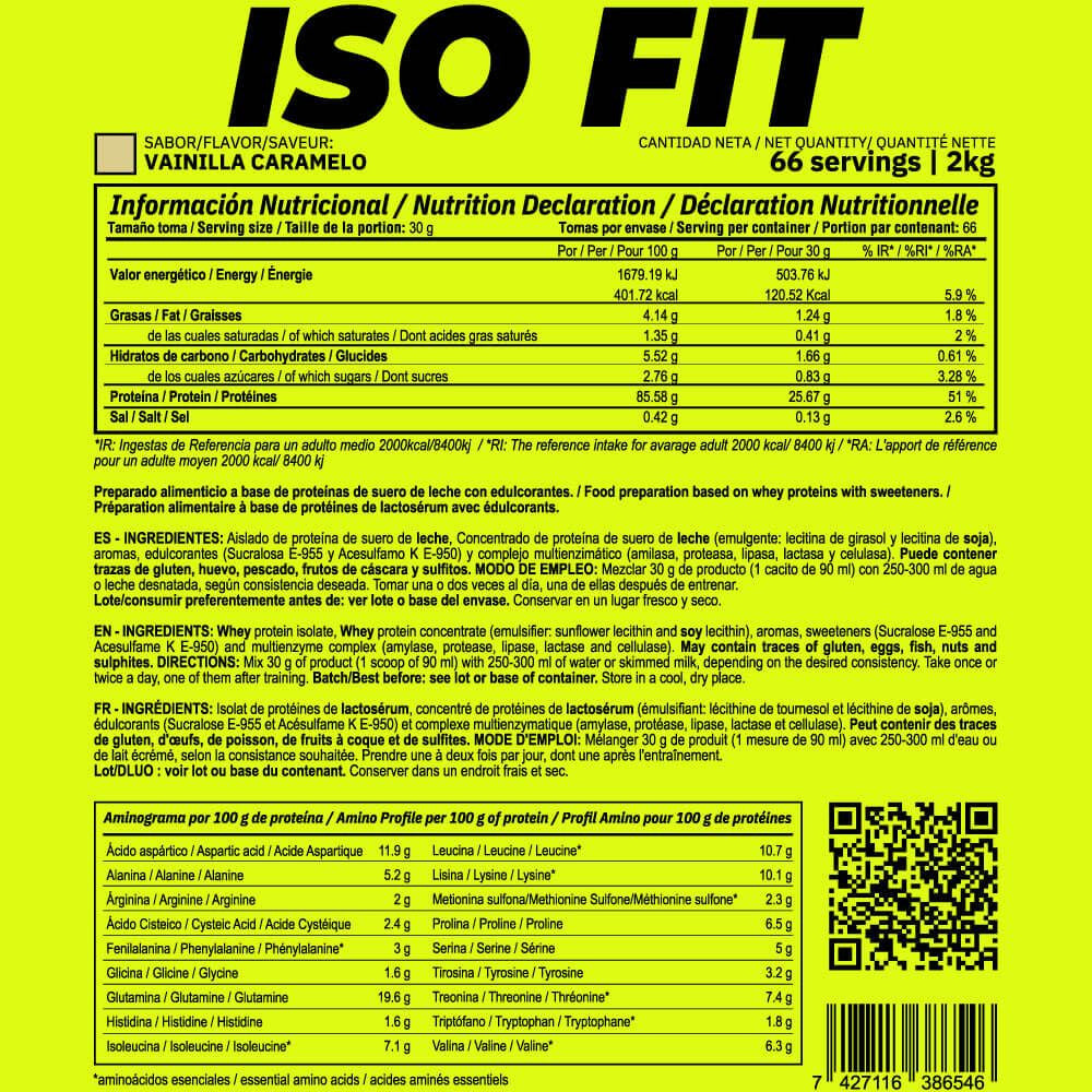 Iso Fit - 2kg - Vainilla Caramelo - Aumenta La Masa Muscular - Masmusculo_5