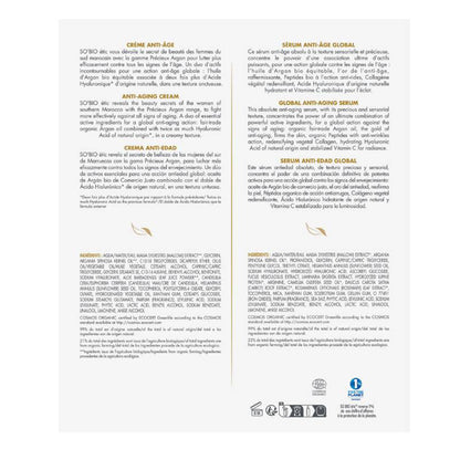 Cofre regalo cuidado facial precieux argan bio &amp; ácido hilauronico, So 'Bio